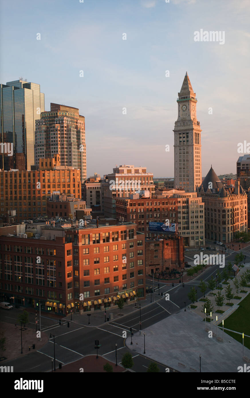 A primera vista el centro de la ciudad de Boston. Foto de stock