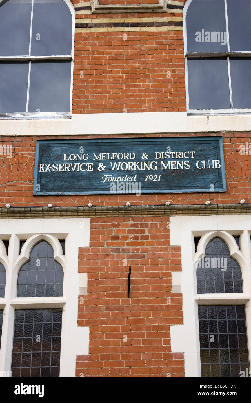 Working Mens Club en Long Melford, Suffolk, Reino Unido Foto de stock