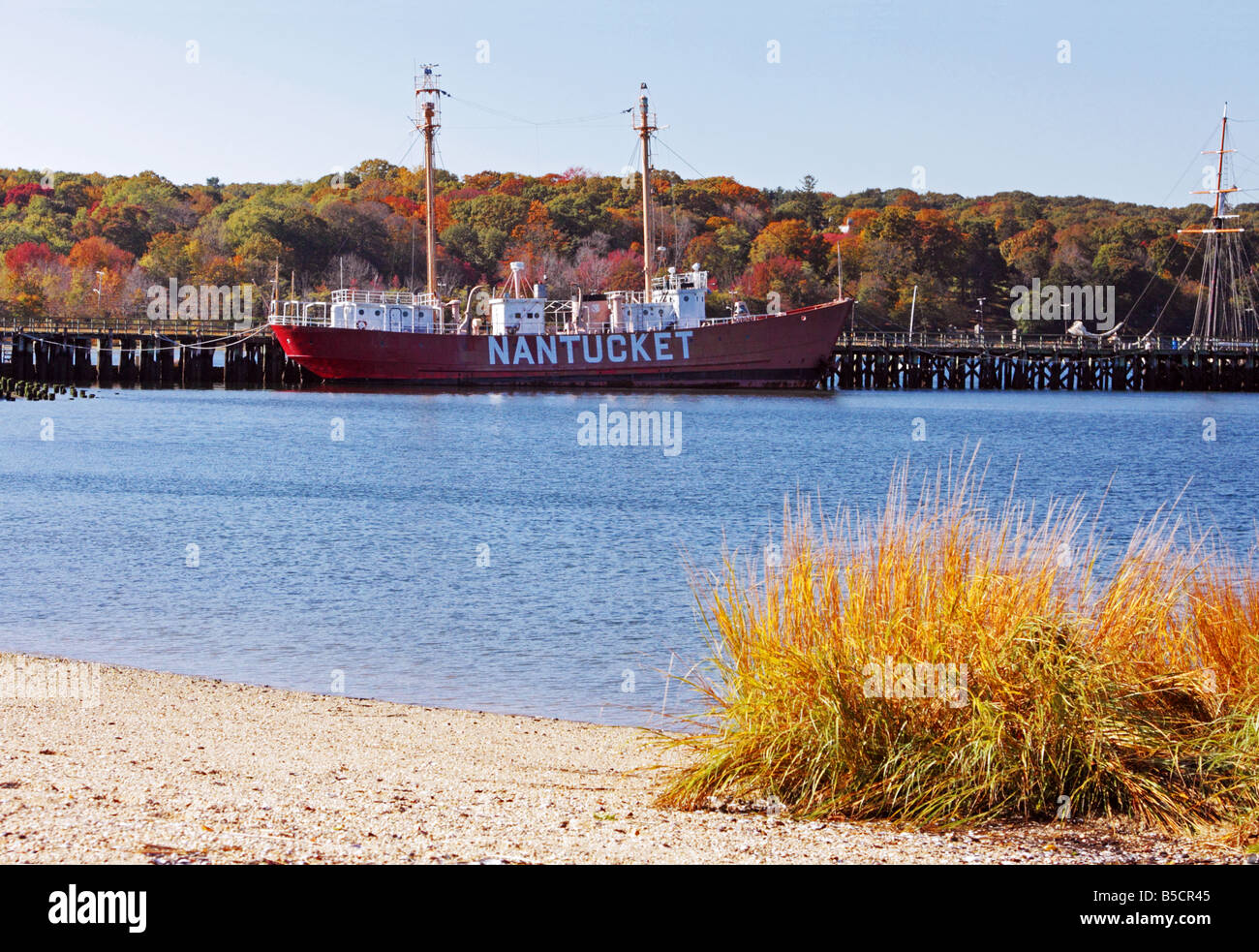 Nantucket Tall Ship dos mástiles de Oyster Bay en Long Island, Nueva York, EE.UU. Foto de stock