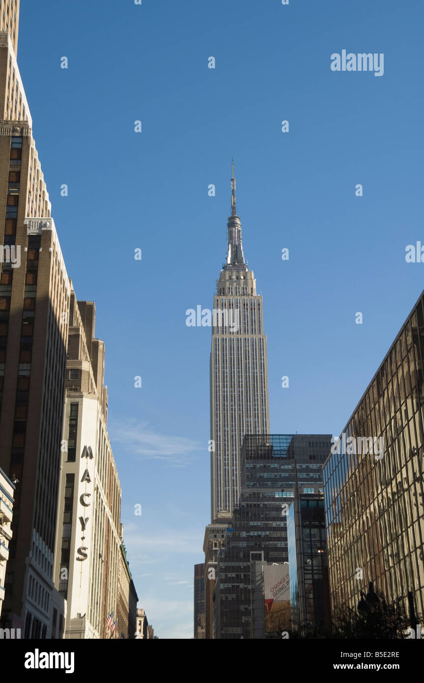 El Empire State Building, Manhattan, Nueva York, Estado de Nueva York, EE.UU., América del Norte Foto de stock