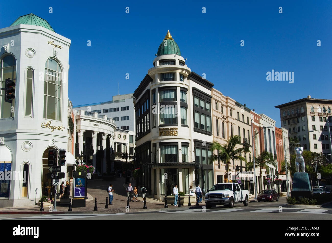 Boutiques de Rodeo Drive, Beverly Hills, Los Ángeles, California, EE.UU., América del Norte Foto de stock