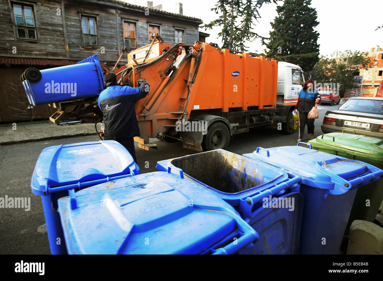 La eliminación de desechos, Bulgaria Foto de stock