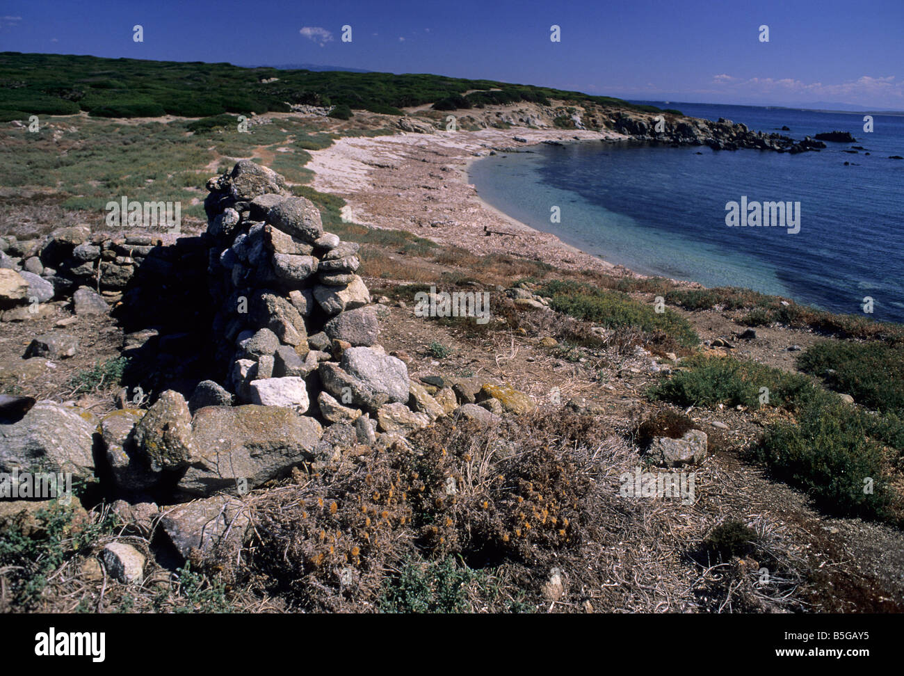 Mal di Ventre Island Park, Oristano, Cerdeña, Italia Foto de stock