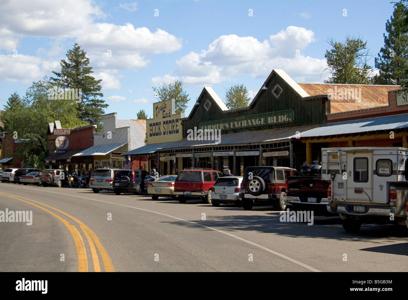 La pequeña ciudad de Winthrop Washington Foto de stock