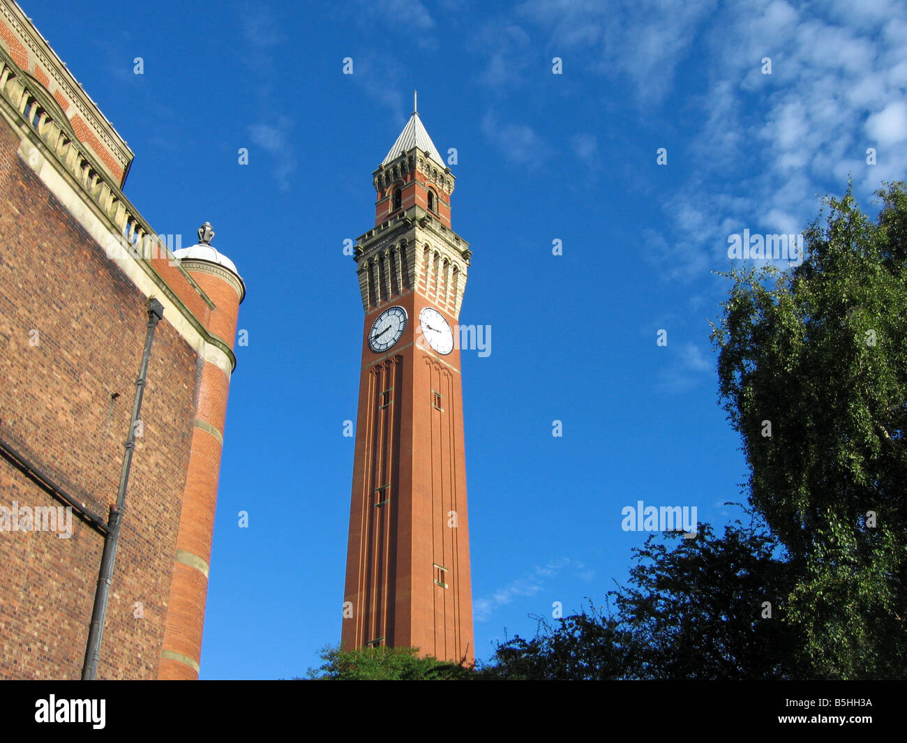 Joseph Chamberlain Memorial Old Joe Torre del Reloj de la Universidad de Birmingham, Reino Unido Foto de stock
