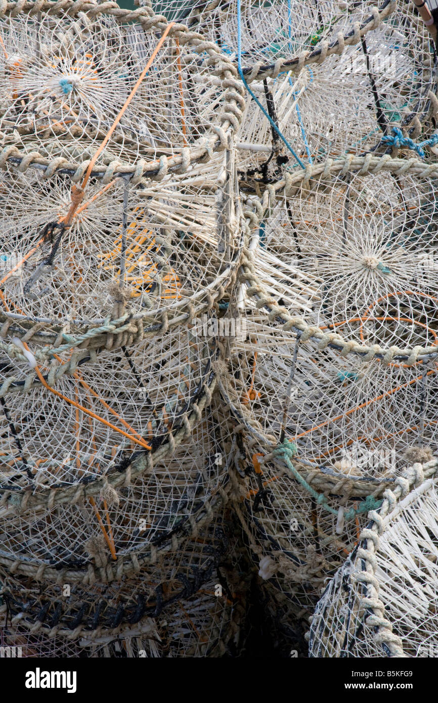 Redes de pesca langosta pots Foto de stock