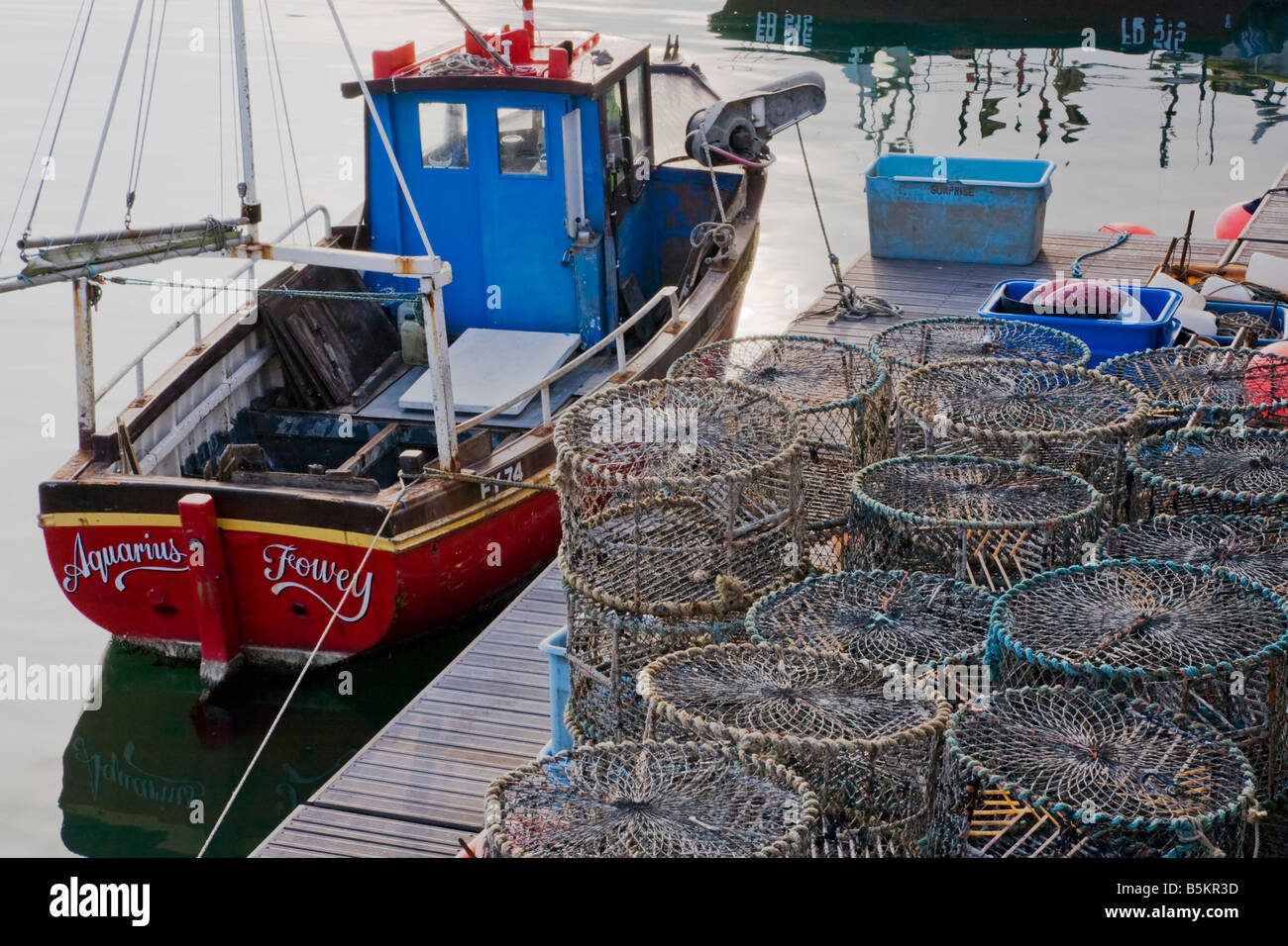 Redes de barcos de pesca de Brighton Foto de stock