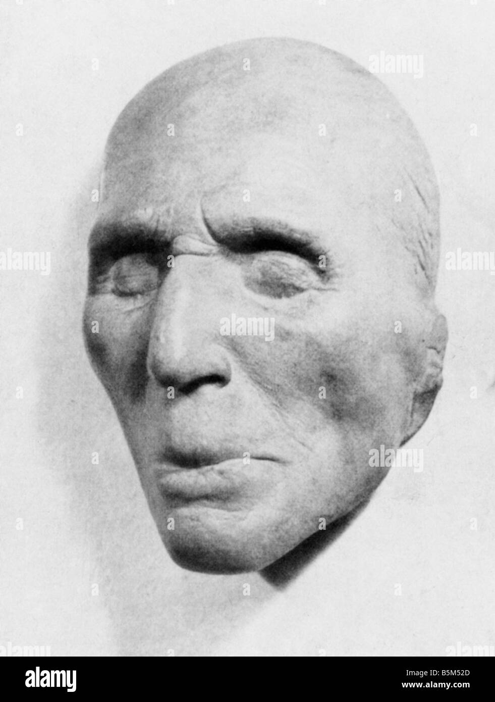 Einem, Karl Wilhelm von, llamado von Rothmaler, 1.1.1853 - 7.4.1934, general alemán, ministro de guerra, máscara de muerte, imprimir después de la foto, Foto de stock
