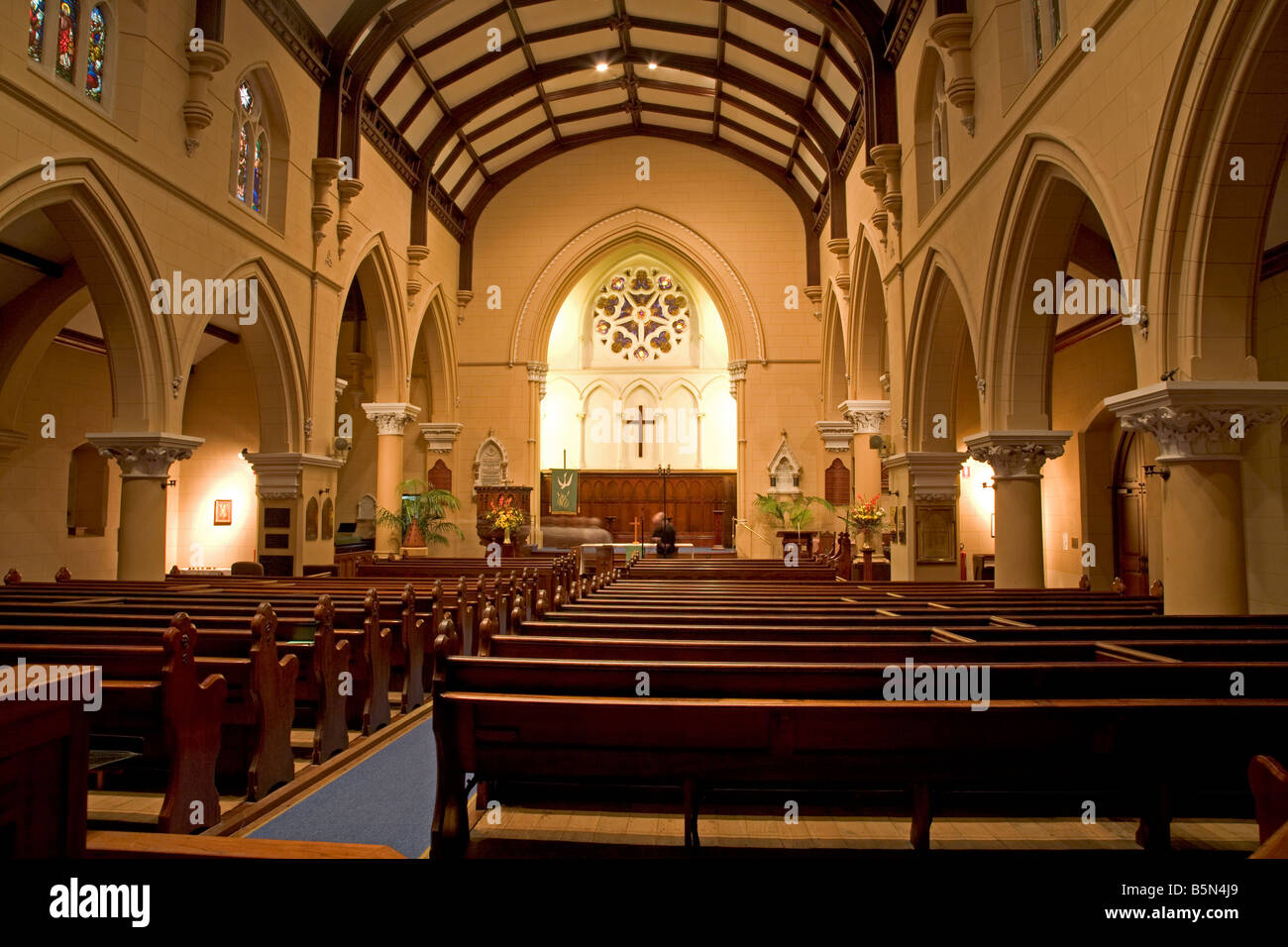 Iglesia Peregrina Interior Adelaida Australia Foto de stock
