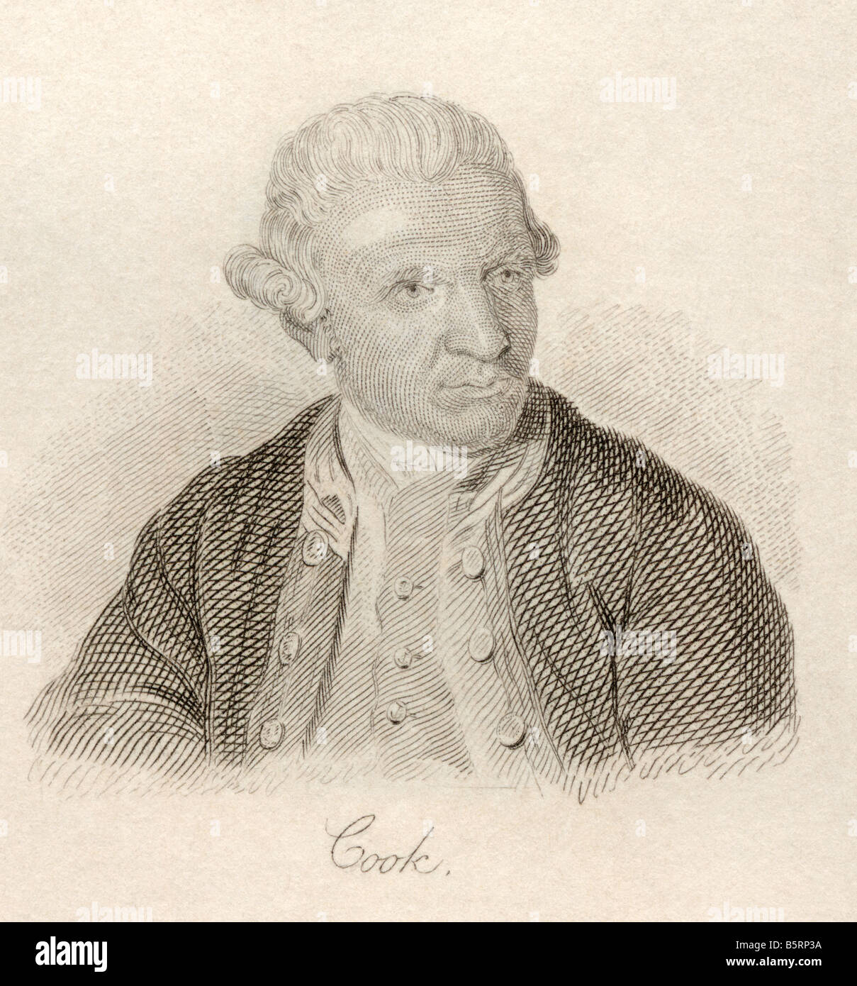 El Capitán James Cook, 1728 - 1779. Comandante naval británico Navigator y Explorer. Foto de stock