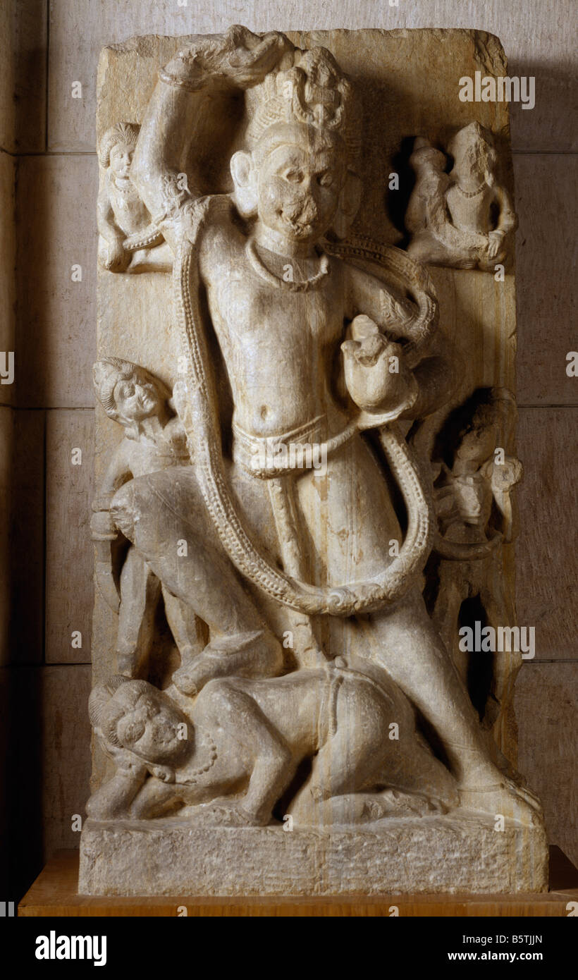 Hanuman Chittaur siglo VIII Gurjara-Pratihava dinastía. Museo Nacional de Nueva Delhi Ref# 71.2/21 Foto de stock