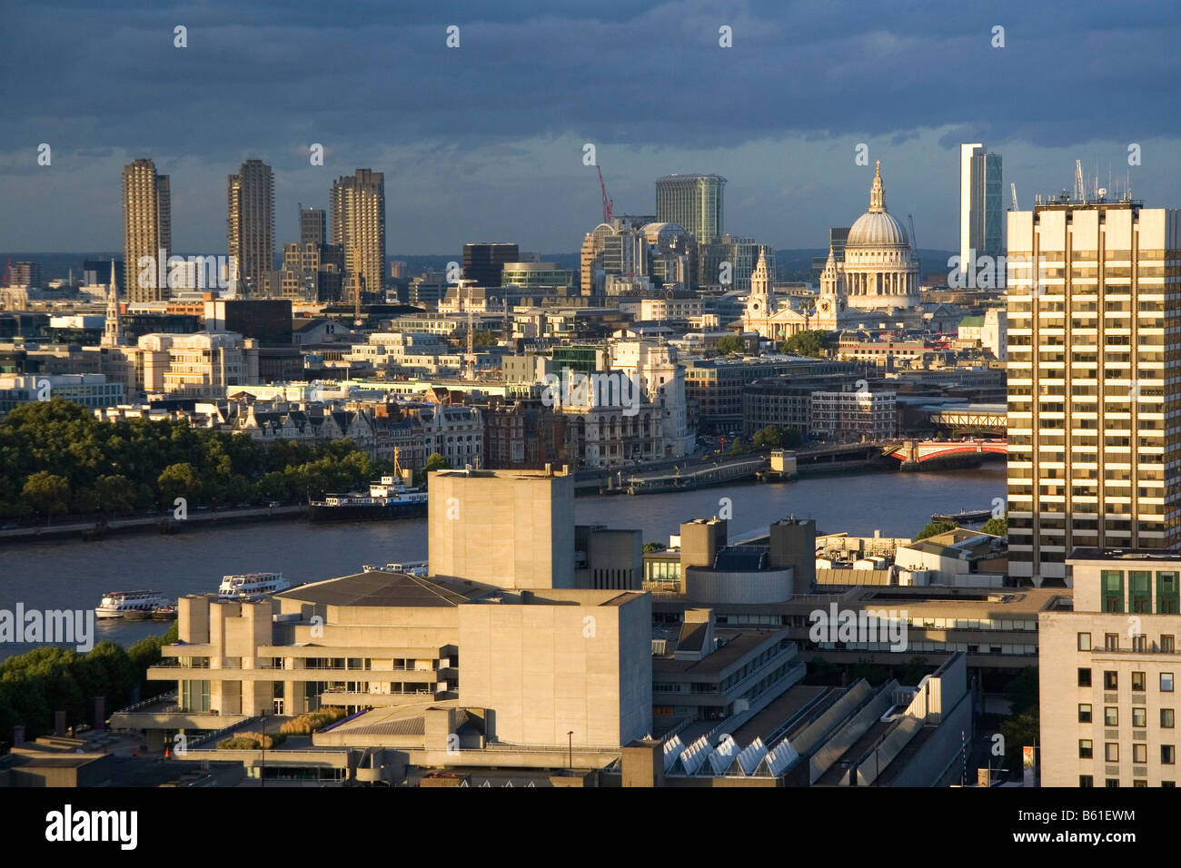 Vista desde el Ojo de Londres de la ciudad de Londres, Inglaterra Foto de stock