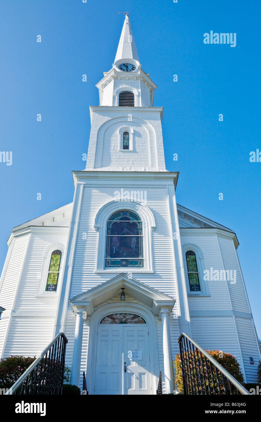 Chestnut Street Baptist Church Camden Maine ESTADOS UNIDOS Estados Unidos de América Foto de stock