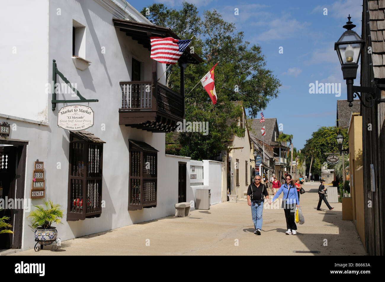 San Agustín, Florida USA los turistas en esta histórica ciudad Florida Latina E.E.U.U. Foto de stock
