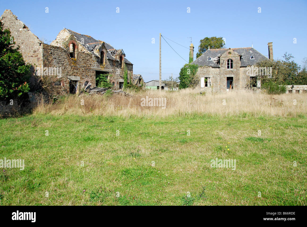 Casas abandonadas en Francia Foto de stock