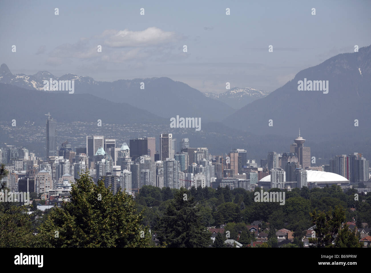 Britisch BC Canada Canadá British Columbia Vancouver Skyline el Parque Queen Elizabeth Foto de stock