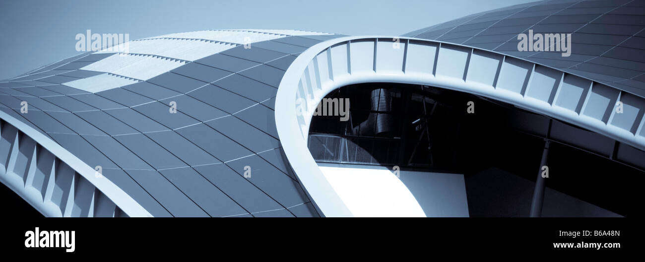 Detalle del tono azul shot de Sage Gateshead techo panorámico de forma Foto de stock