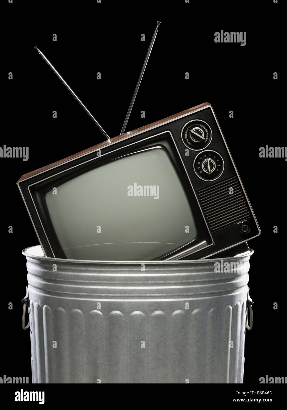 TV a la basura Foto de stock