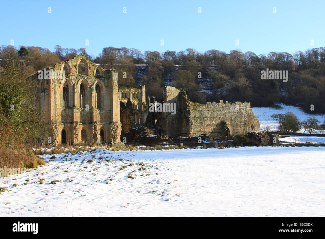 La Abadía de Rievaulx, Rievaulx, North Yorkshire, Inglaterra, Reino Unido. Foto de stock