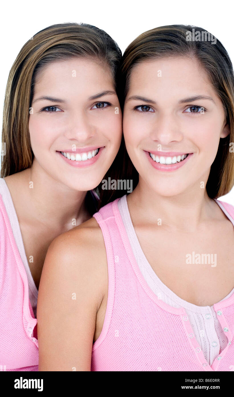 Las hermanas gemelas adolescentes Fotografía de stock Alamy