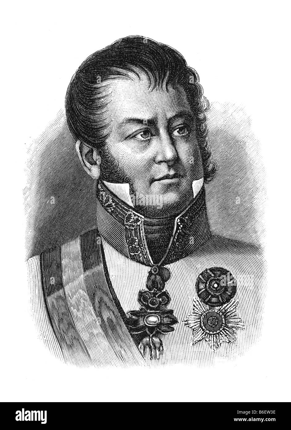 Karl Philipp Fürst zu Schwarzenberg, el príncipe Carlos Felipe de Schwarzenberg, 18. Abril de 1771 - 15 de Viena. Octubre de 1820 Leipzig Foto de stock
