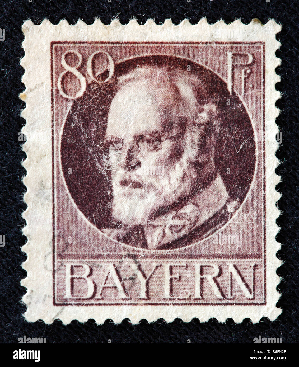 Ludwig III, Rey de Baviera (1913-1918), sello, Baviera Foto de stock