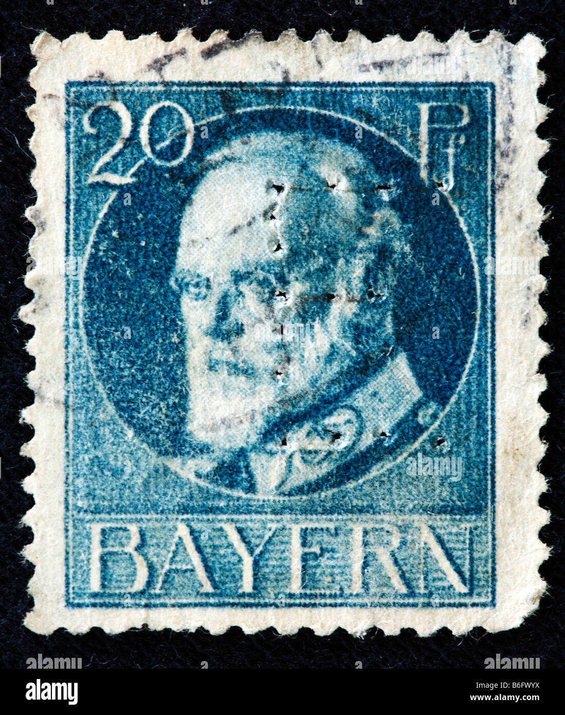 Ludwig III Rey de Baviera 1913 1918 sello Baviera Foto de stock