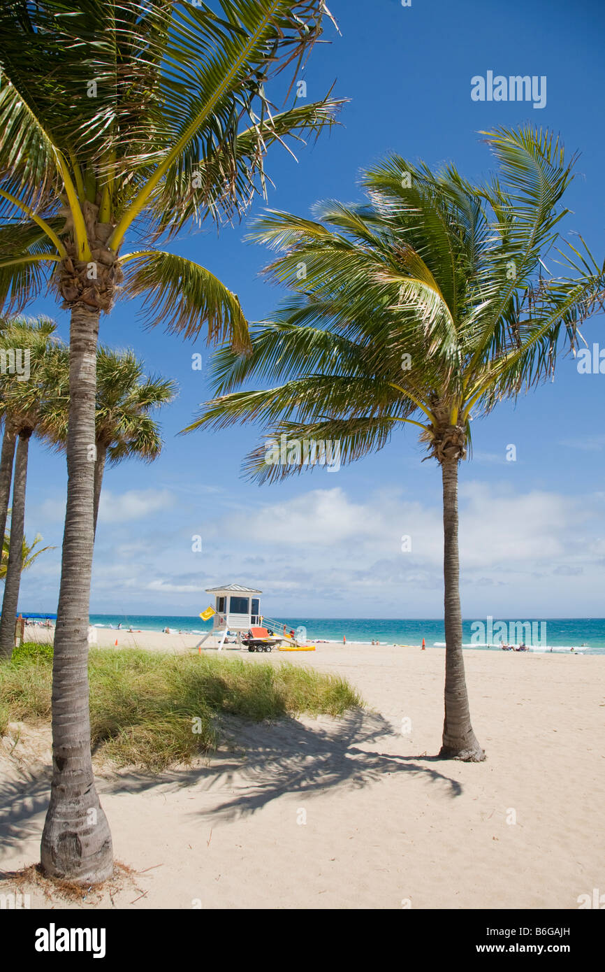 Fort Lauderdale Beach, en el Océano Atlántico o la costa oriental de Florida Foto de stock