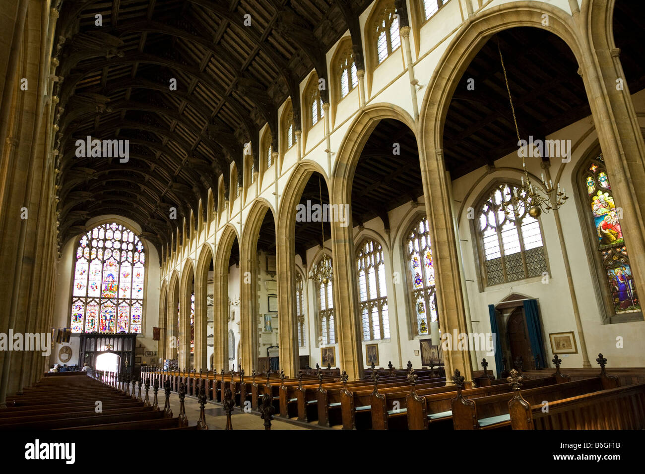 En el interior de la Iglesia de St. Mary en Bury St Edmunds, Suffolk, Reino Unido Foto de stock