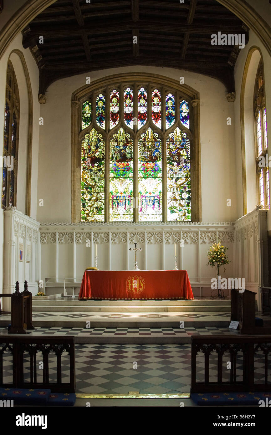 Altar de la iglesia de St Marys en Bury St Edmunds, Suffolk, Reino Unido Foto de stock