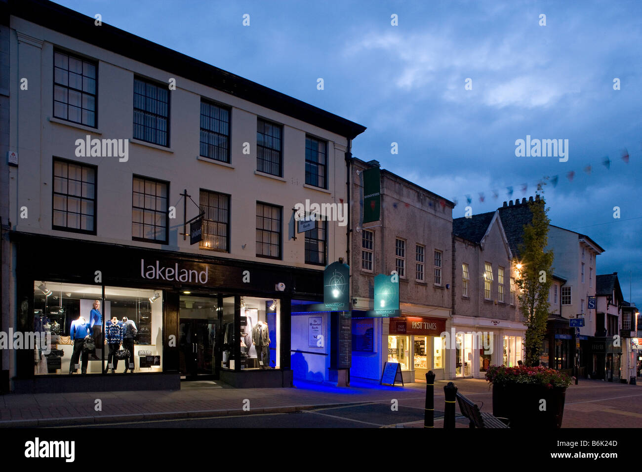 Kendal Stricklandgate edificios típicos Lake District Cumbria Reino