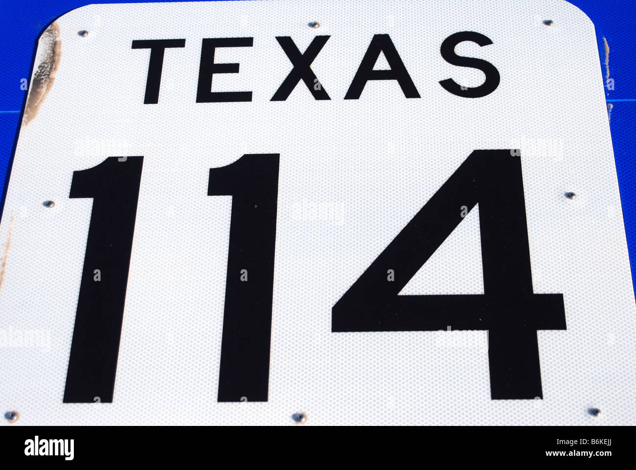 Texas State Highway 114 señales de carretera Foto de stock
