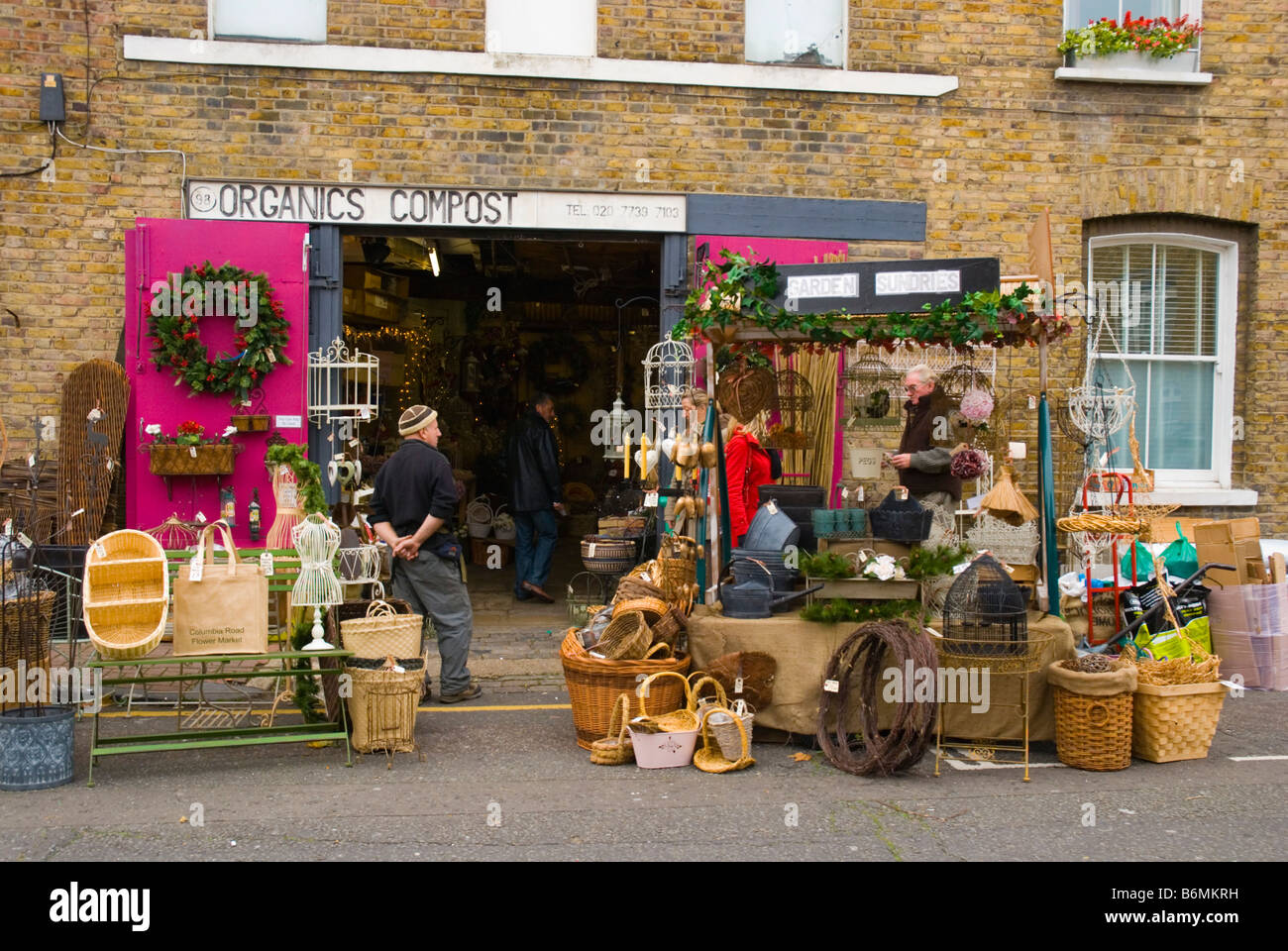 Jardín tienda en Shoreditch, en East London, Inglaterra Foto de stock