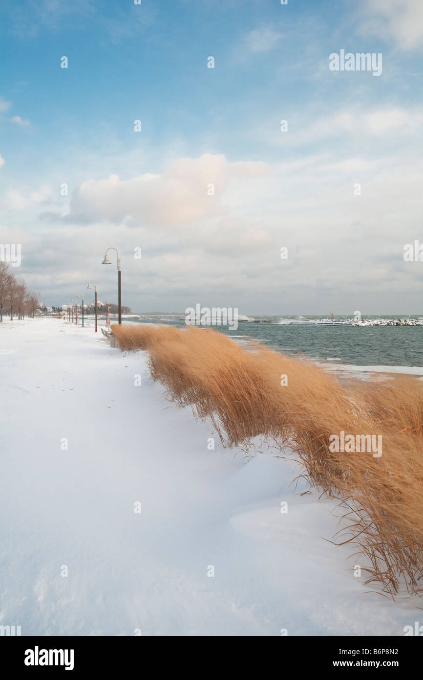 Invierno Lago Ontario en Toronto Foto de stock