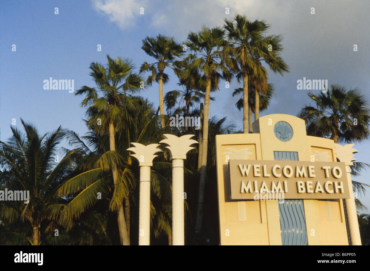 South Beach, el distrito Art Deco de Miami Beach. Foto de stock