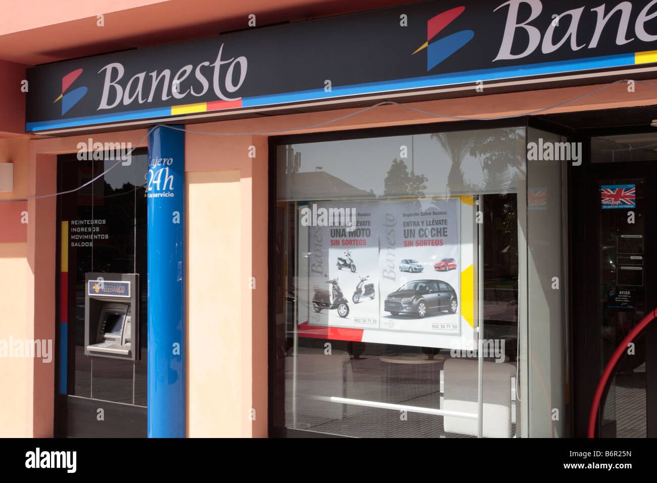 Banesto sucursales bancarias en Fañabe Costa Adeje Tenerife Islas Canarias Foto de stock