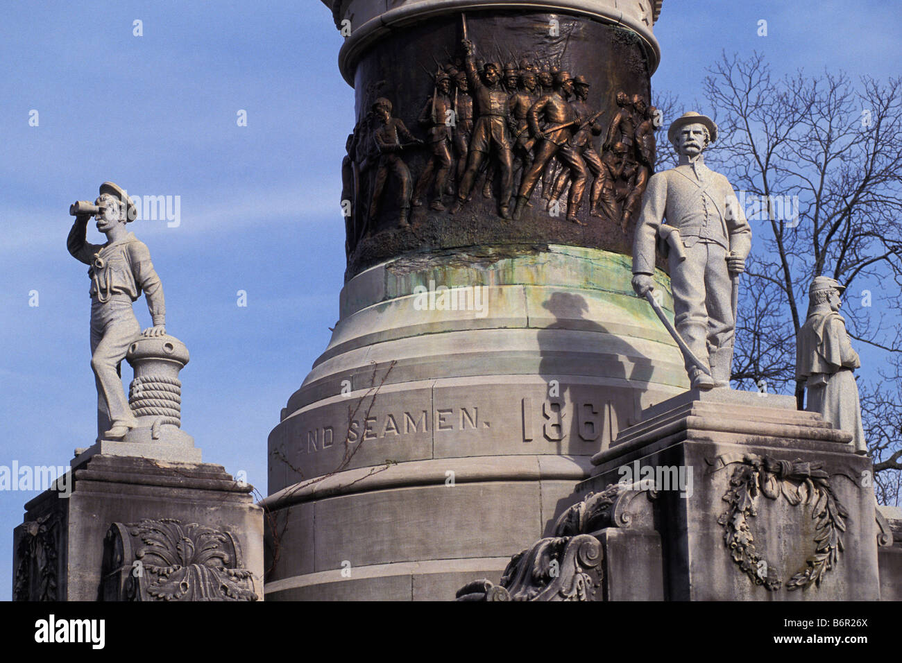 Guerra Civil estatua en terrenos del Capitolio del Estado de Alabama Montgomery, EE.UU. Foto de stock