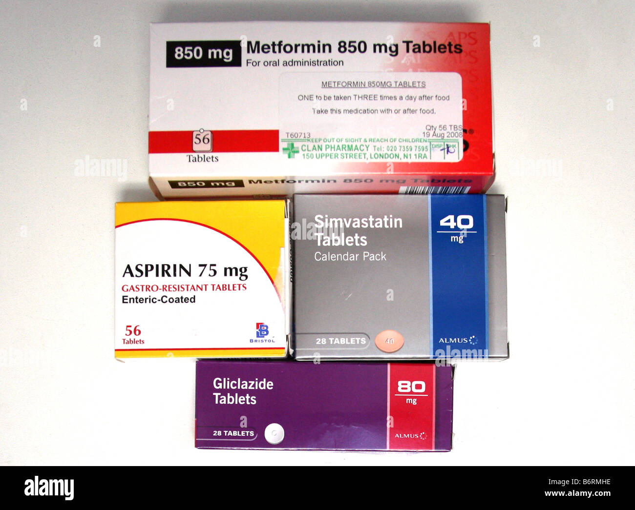 Los medicamentos utilizados para controlar la diabetes tipo 2 Fotografía de  stock - Alamy