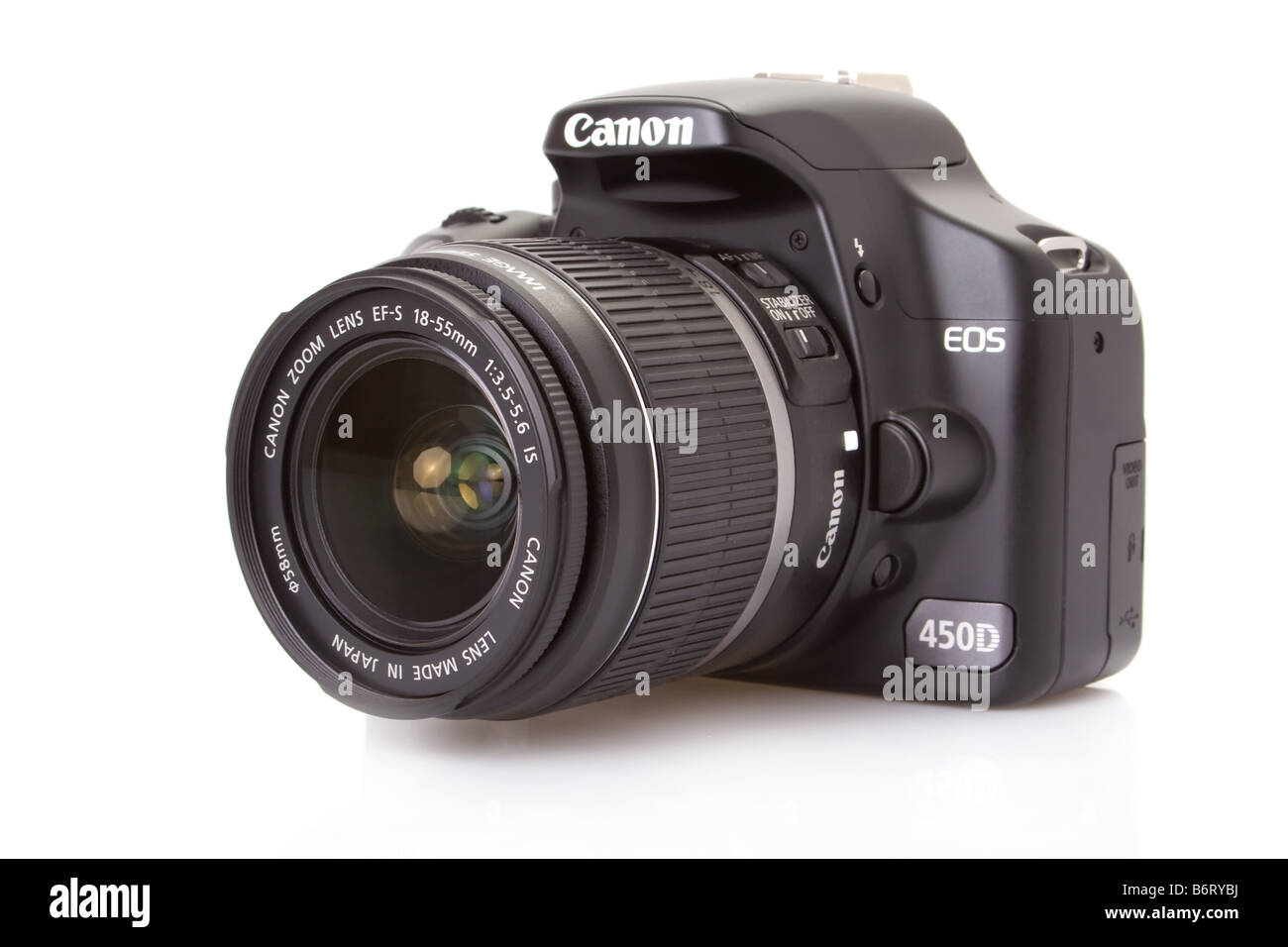 Canon EOS 450D (Rebel XSi), digital SLR de 12 megapíxeles, con lente de  18-55 mm KIT Fotografía de stock - Alamy