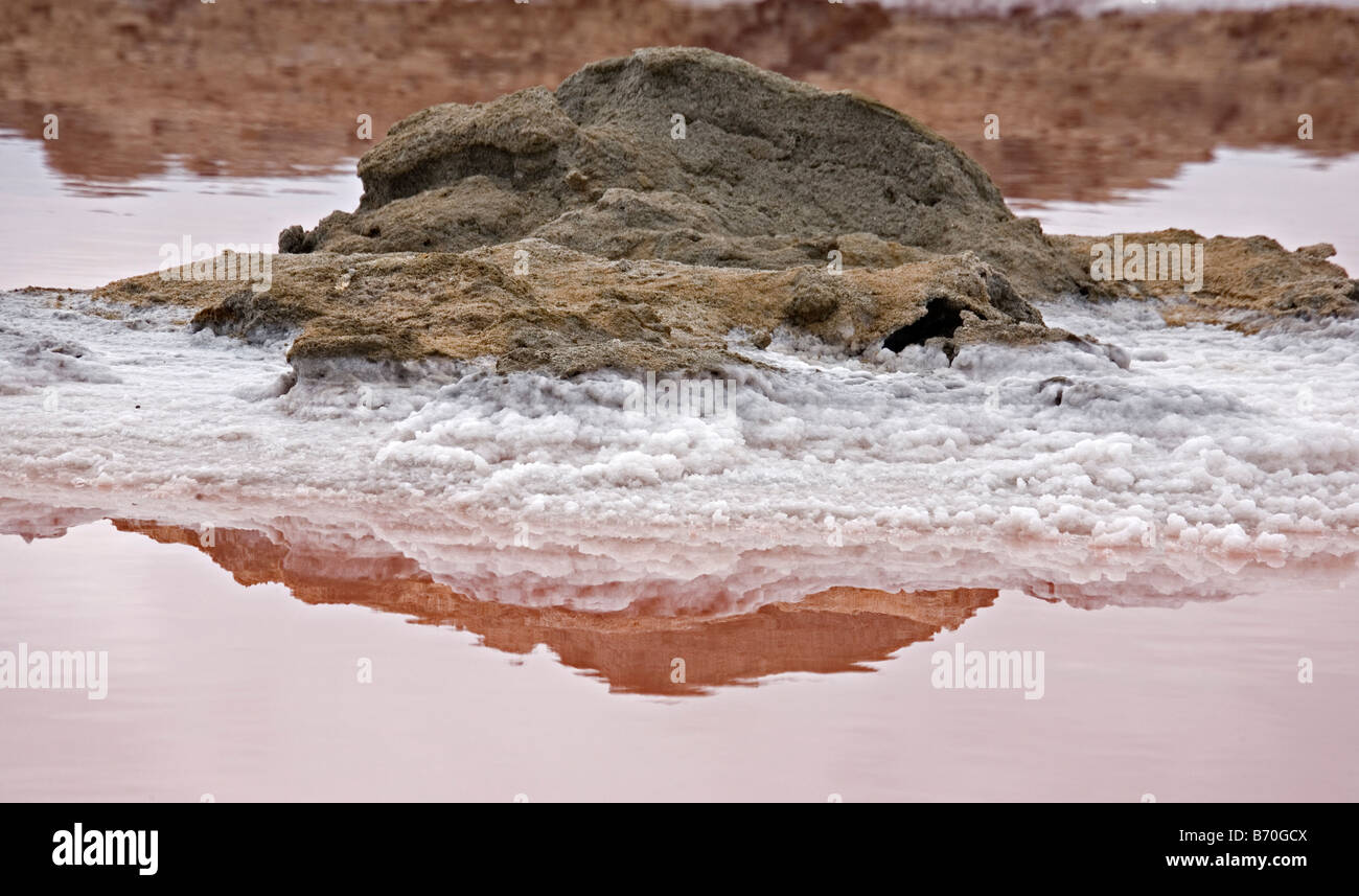 El sistema Salt Pond en Walvis Bay area Namibia Foto de stock