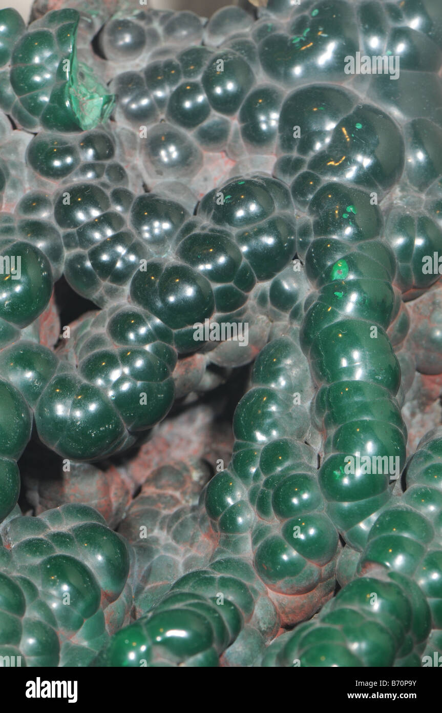 Malaquita minerales que contienen cobre Foto de stock
