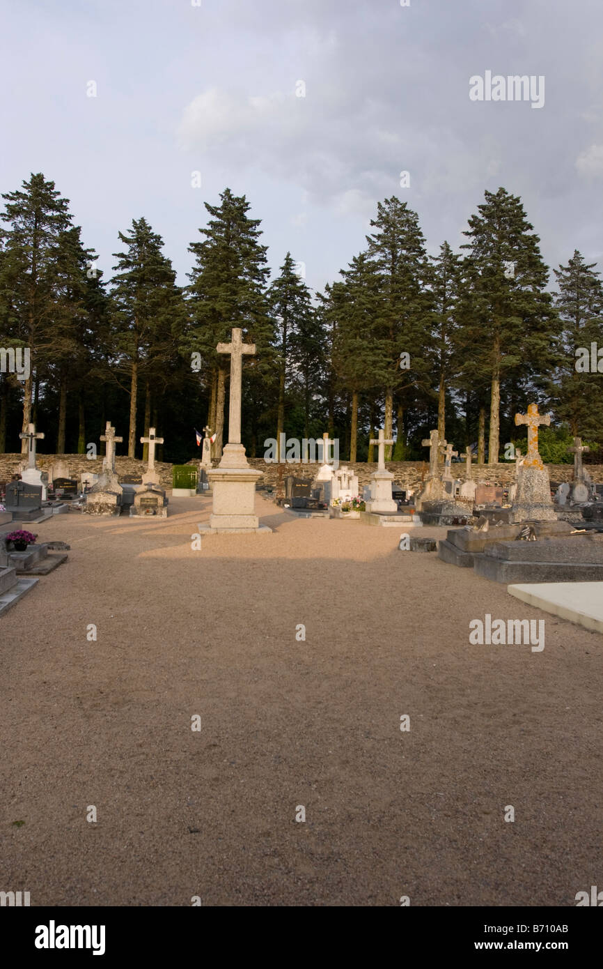El cementerio municipal en la Bohalle, Maine et Loire, Francia. Foto de stock