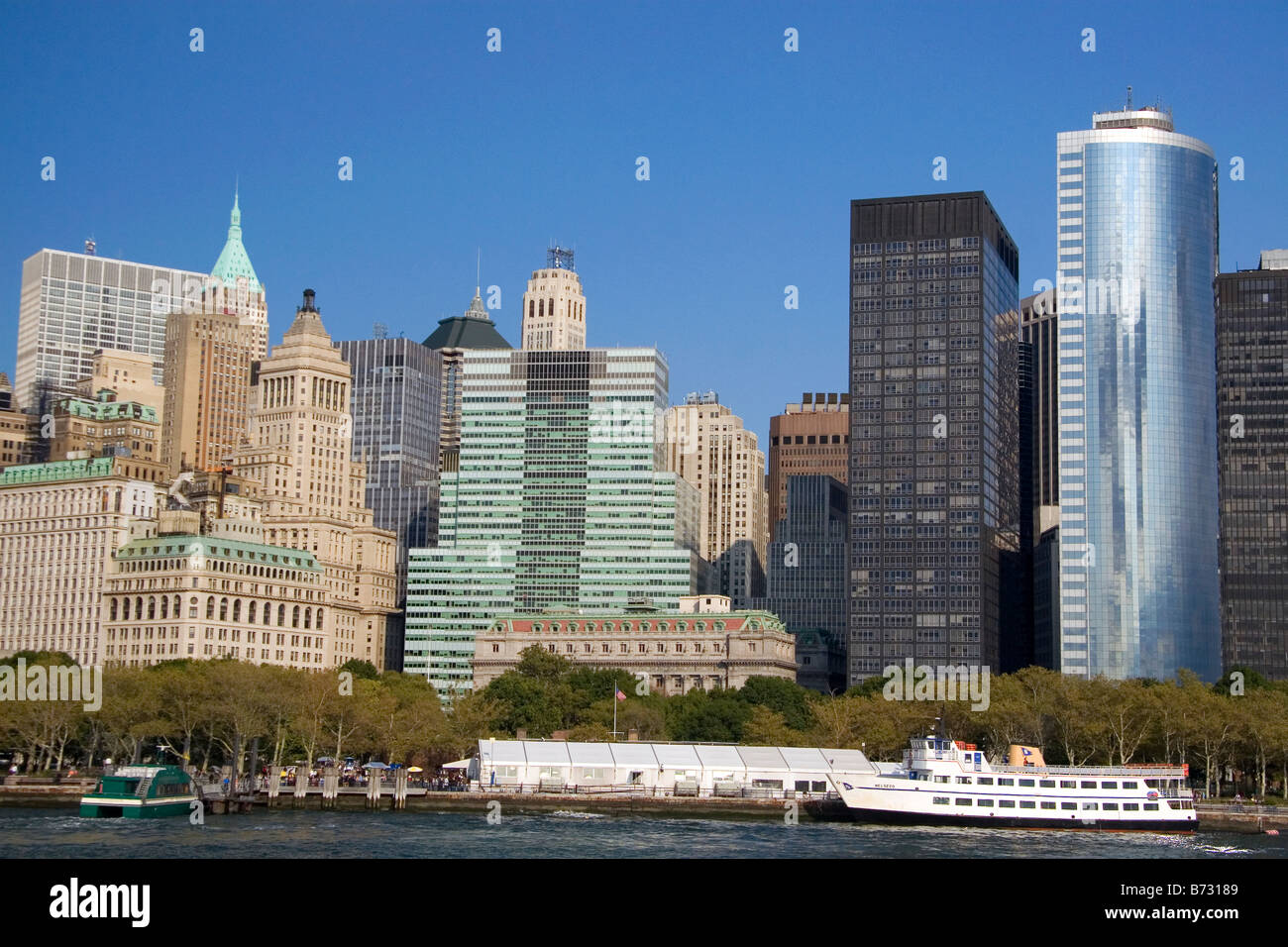 Battery Park en el Bajo Manhattan, Ciudad de Nueva York Nueva York, EE.UU. Foto de stock