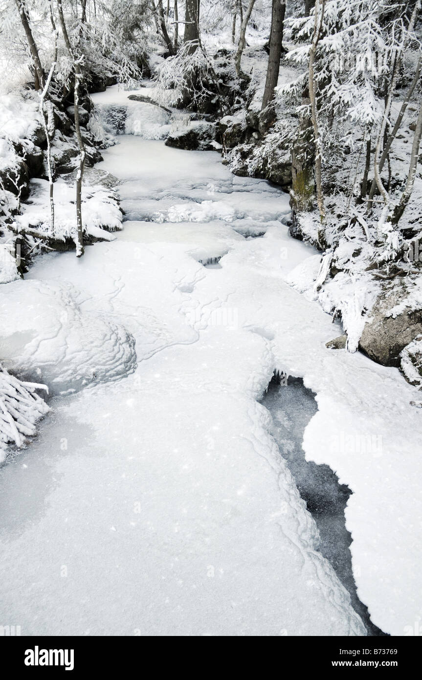 Secuencia congelada en invierno cerca de Oslo, Noruega Foto de stock