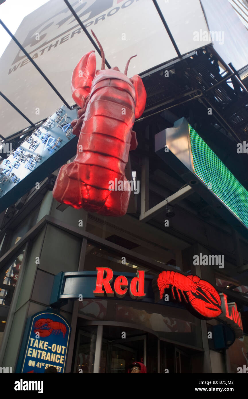 Times Square una sucursal de la cadena de restaurantes Red Lobster el jueves 25 de diciembre de 2008 Francisca M Roberts Foto de stock