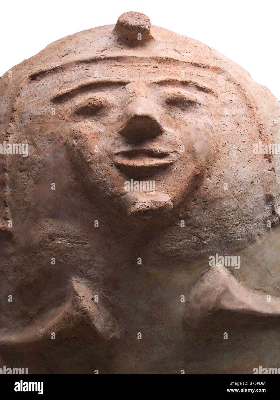 Arcilla de finales de la Edad de Bronce ataúd tapa de Lachîs Foto de stock