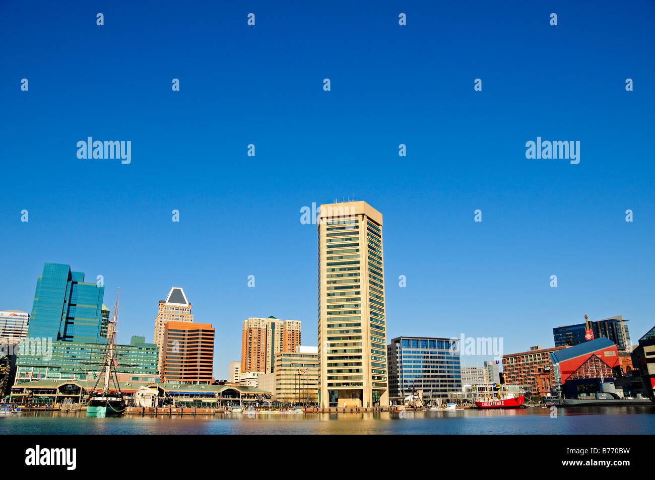 Inner Harbor en Baltimore, Maryland Foto de stock
