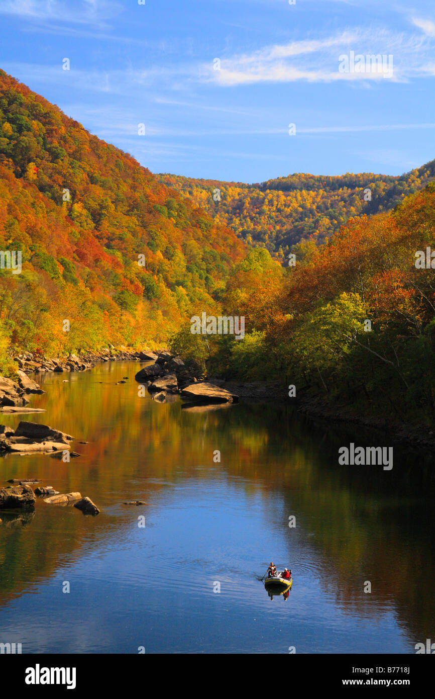 Los balseros, New River Gorge National River, West Virginia, EE.UU. Foto de stock