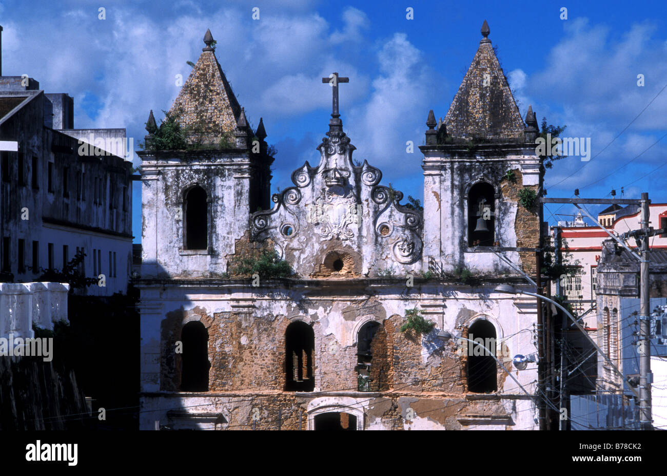 La Iglesia en ruinas, Salvador de Bahía, Brasil Foto de stock