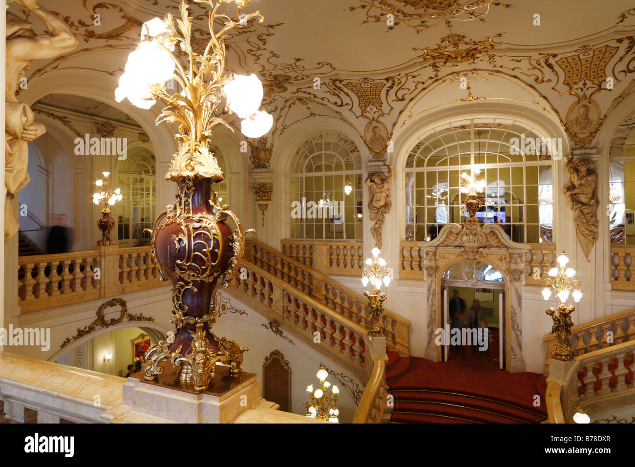 Foyer de la Grazer Oper, Ópera de Graz, Estiria, Austria, Europa Foto de stock